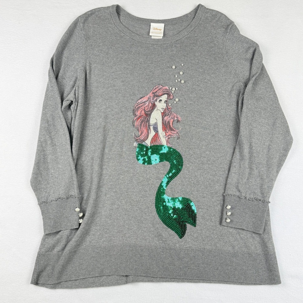 Torrid Disney Her Universe‎ Ariel Sweater Womens 2 2X Sequin Mermaid Whimsical